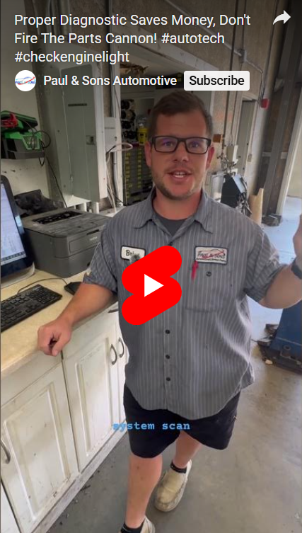 Proper Diagnostic Saves Money, Don't Fire The Parts Cannon!